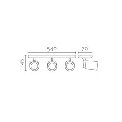 Aplique de pared Aplique de techo MX3013-WH Lumiere Largo 54 Ancho 7 Alto 14.50