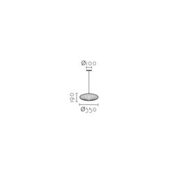 Lámpara colgante P10905-35 OVAL Lumiere Largo 35 Ancho 19 Alto 150