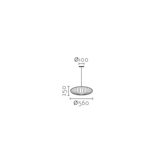 Lámpara colgante P10905-56 OVAL Lumiere Largo 56 Ancho 25 Alto 150