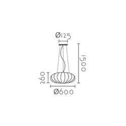 Lámpara colgante P12983-60 MANHATAN Lumiere Largo 60 Ancho 26 Alto 150