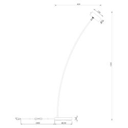 Pie De Salon Antia Negro 1 X 50W Gu10