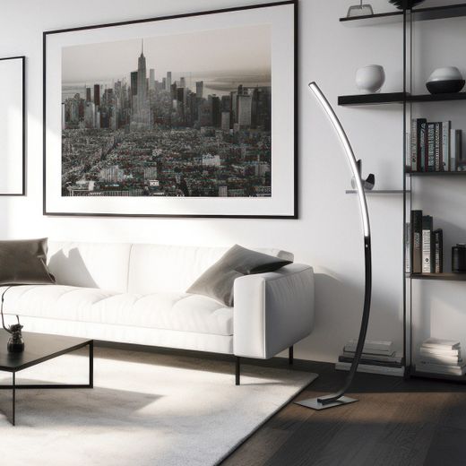 Pie Salon Apolo Negro Mate Led 25W 2000Lm 4000K