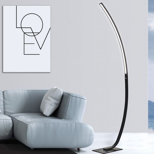 Pie Salon Apolo Negro Mate Led 25W 2000Lm 4000K