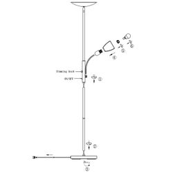 Pie Salon Atos Cuero Led 18W 4000K + 1 X 40W E-14