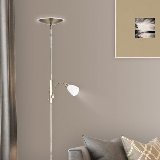 Pie Salon Atos Cuero Led 18W 4000K + 1 X 40W E-14