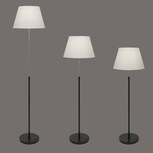 Pie Salon Kendal Negro-Latón 1 X 60W E-27