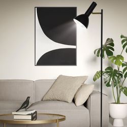 Pie Salon Lumiere Negro 1 X 60W E-27
