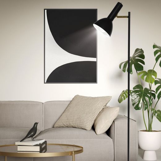 Pie Salon Lumiere Negro 1 X 60W E-27