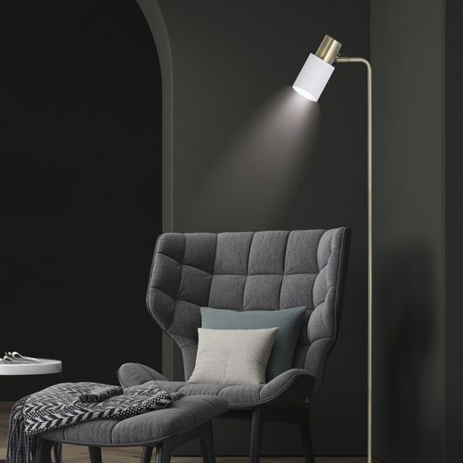 Pie Salon Maena Blanco-Laton 1 X 40W E-14