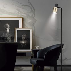 Pie Salon Maena Negro-Laton 1 X 40W E-14