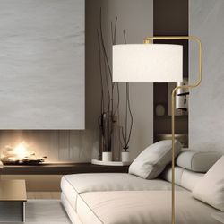 Pie Salon Olfo Latón-Beig 1 X 60W E-27