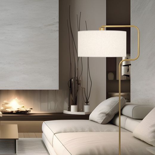 Pie Salon Olfo Latón-Beig 1 X 60W E-27