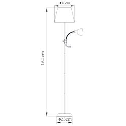 Pie Salon Sisto Blanco 1 X 60W E-27 + 1 X 40W E-14