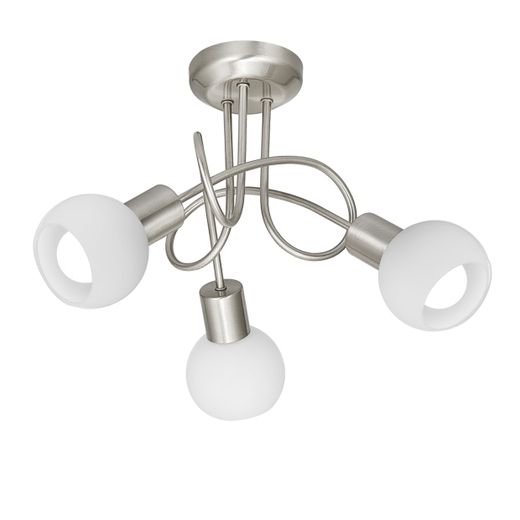 Plafon 3L Opal Niquel Satin. 3 X 40W E-14