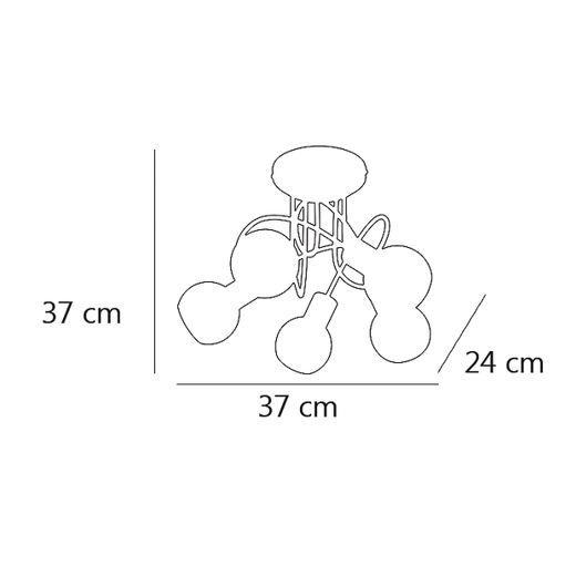 Plafon 5L Opal Cuero 5 X 40W E-14