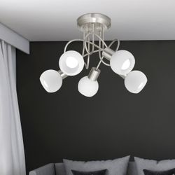 Plafon 5L Opal Niquel Satin. 5 X 40W E-14