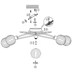 Plafon 5L Rolo Cromo 5 X 40W G-9