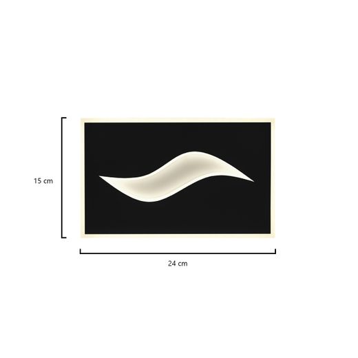 Plafon Led Amir Negro Led 22W 2090Lm 3000K