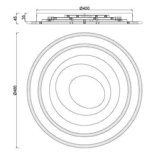 Plafon Led Castedu Blanco Led 123W 7662Lm 3000-6000K