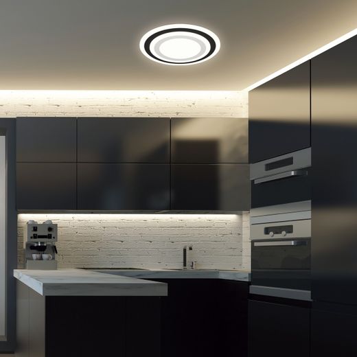 Plafon Led Galet Negro Led 38W 1725Lm 4000K