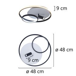 Plafon Led Garona Led 64W+7W 3600Lm 2700-6500K