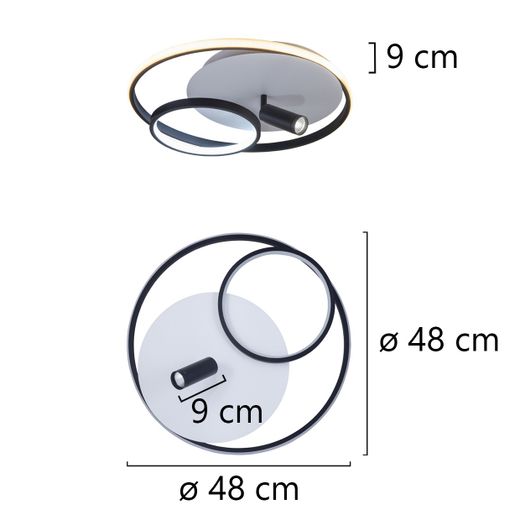 Plafon Led Garona Led 64W+7W 3600Lm 2700-6500K