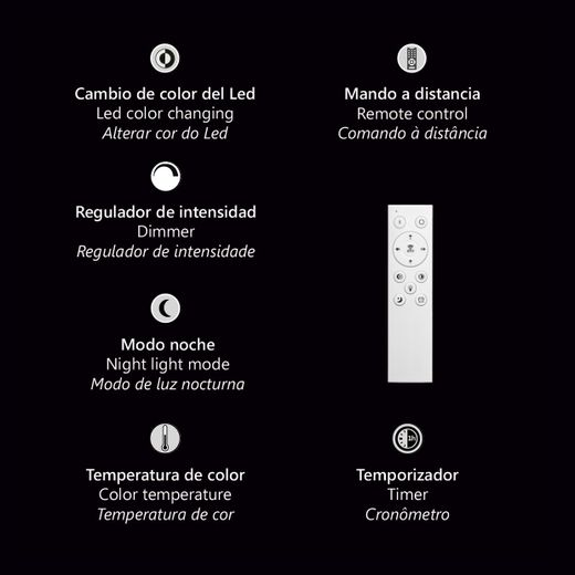 Plafon Led Tana Blanco-Madera Led 90W 3000/4000/6000K