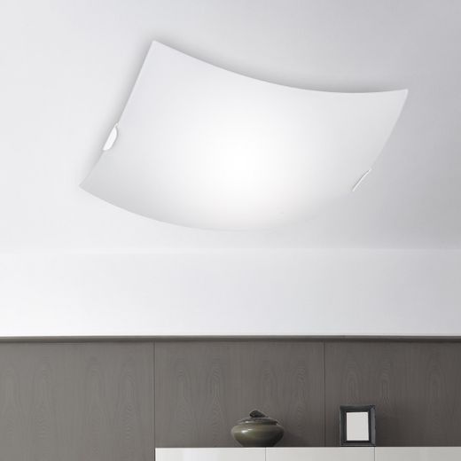 Plafon Nomad Cuadrado Blanco 2 X 60W E-27 - 30Cm