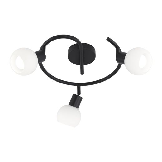 Redondo 3L Opal Negro Mate 3 X 40W E-14