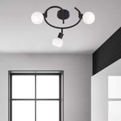 Redondo 3L Opal Negro Mate 3 X 40W E-14