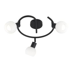 Redondo 3L Opal Negro Mate 3 X 40W E-14