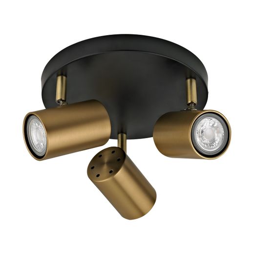 Redondo 3L Paros Negro-Cuero 3 X 10W Gu-10