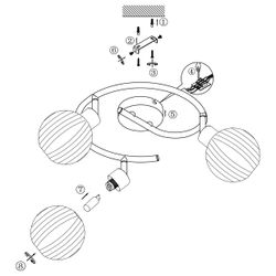 Redondo 3L Rolo Cuero 3 X 40W G-9