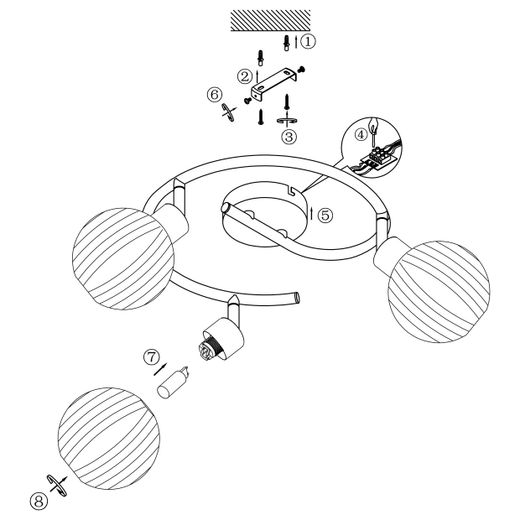 Redondo 3L Rolo Cuero 3 X 40W G-9