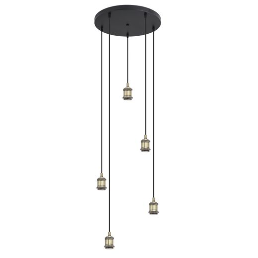 Redondo 5L Barolo Negro-Cuero 5 X 60W E-27