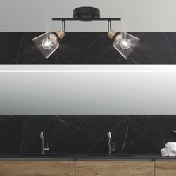 Regleta 2L Indigo Negro-Madera 2 X 40W E-14