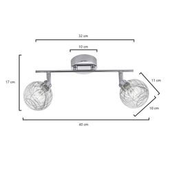 Regleta 2L Rolo Cromo 2 X 40W G-9