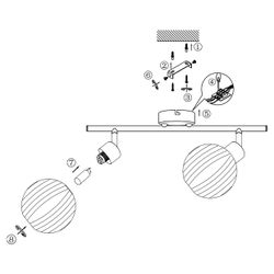 Regleta 2L Rolo Cromo 2 X 40W G-9