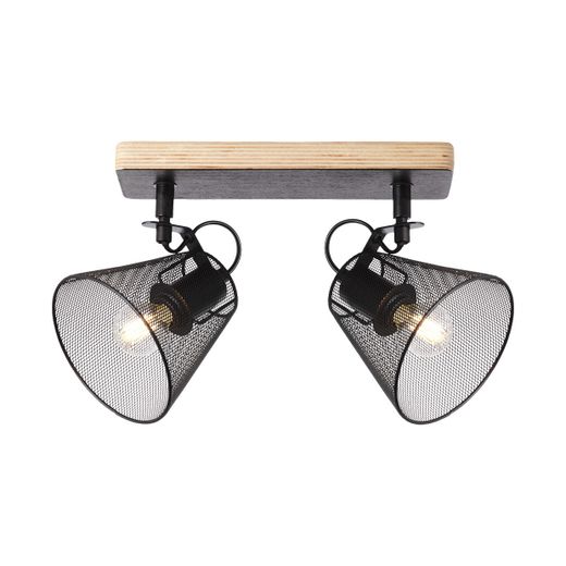 Regleta 2L Utrech Negro 2 X 40W E-14