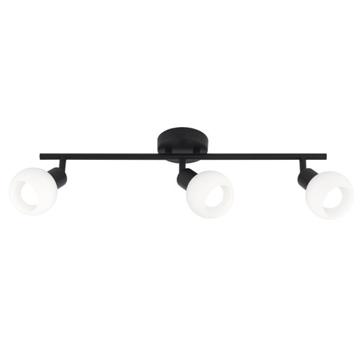 Regleta 3L Opal Negro Mate 3 X 40W E-14