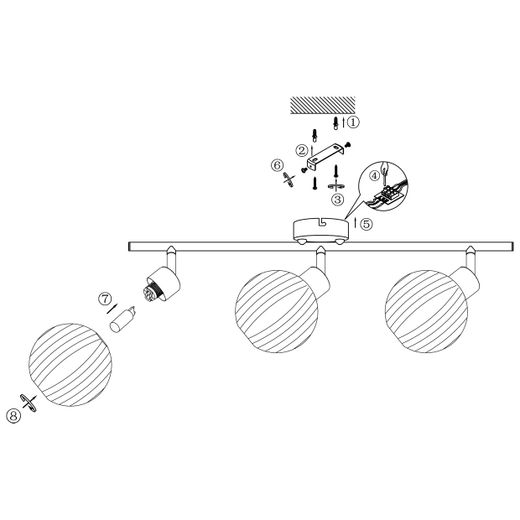 Regleta 3L Rolo Cromo 3 X 40W G-9