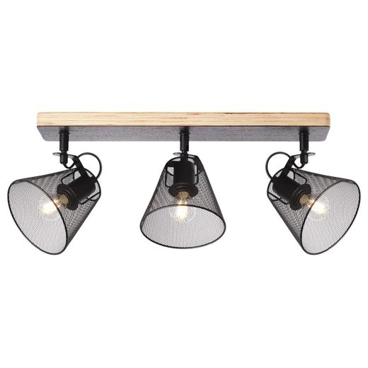 Regleta 3L Utrech Negro 3 X 40W E-14