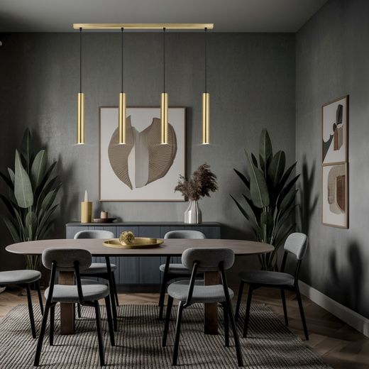 Regleta 4L. Antia Latón 4 X 40W Gu-10