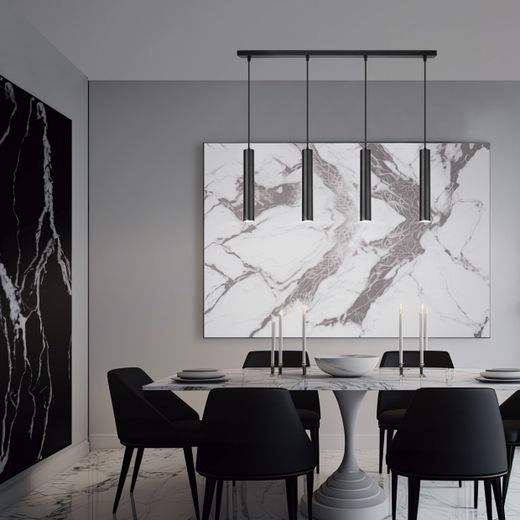 Regleta 4L. Antia Negro 4 X 40W Gu-10