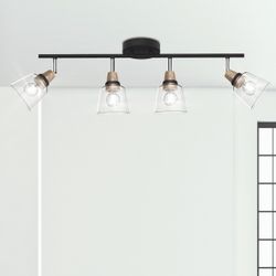 Regleta 4L Indigo Negro-Madera 4 X 40W E-14