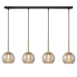 Regleta 4L.Cacela Negro-Ambar 4 X 60W E-27