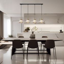 Regleta 4L.Cacela Negro-Ambar 4 X 60W E-27