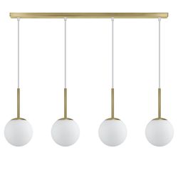 Regleta 4L.Portile Latón-Opal 4 X 40W E-14