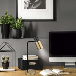 Sobremesa 1L Maena Negro-Laton 1 X 40W E-14