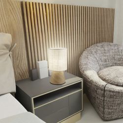 Sobremesa Aosta Beig/Madera 1 X 60W E-27